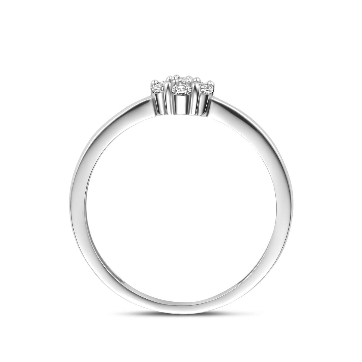 Anello da donna in argento con zircone solitario – 6 mm