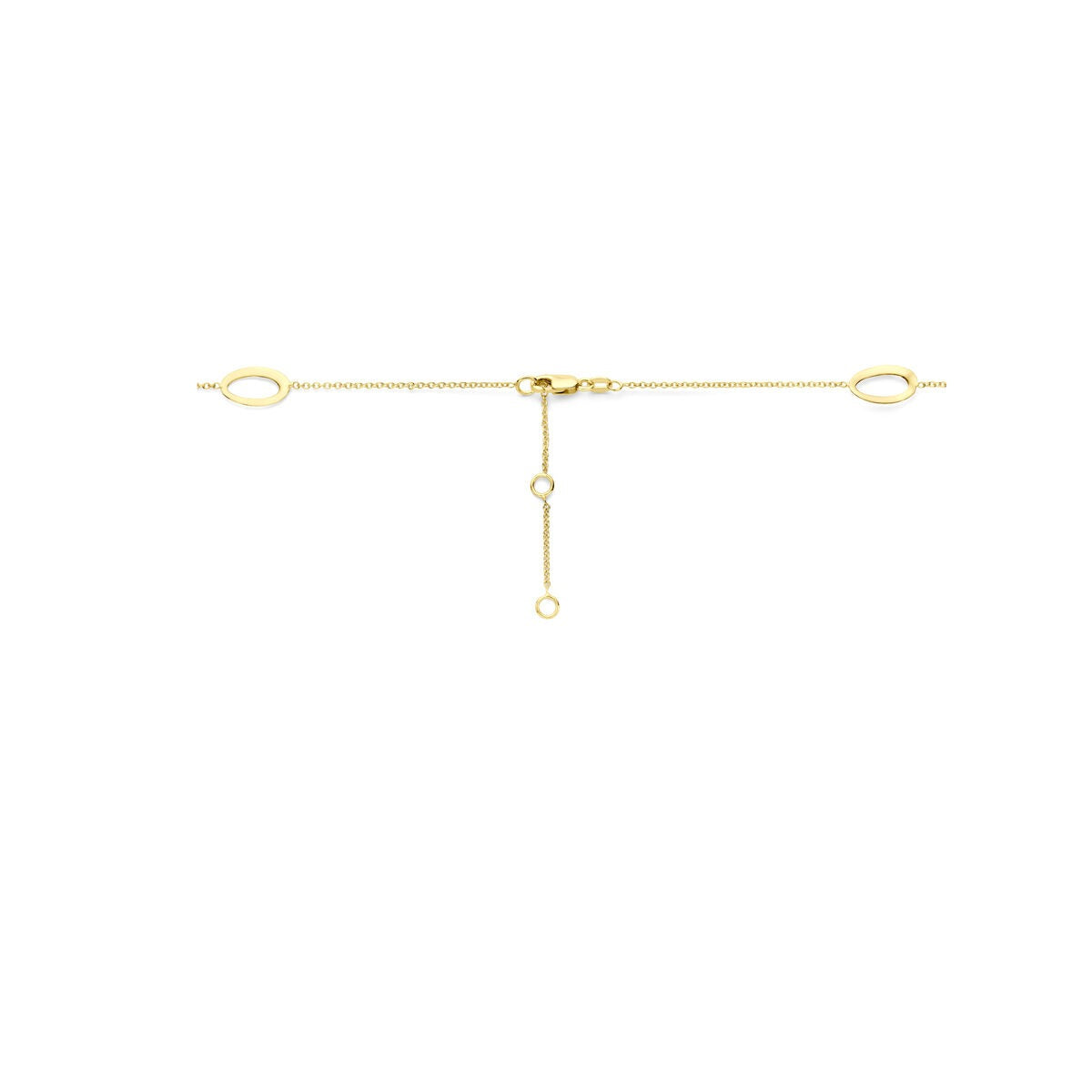 Collana in oro giallo 14k con elementi ovali