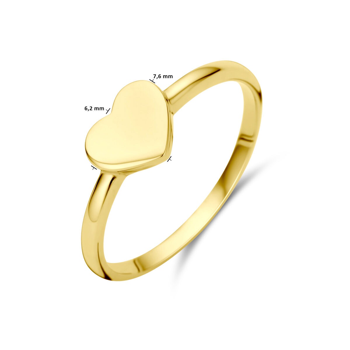 Anello in oro giallo 9k con cuoricino