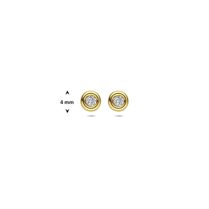 14k geelgouden oorknopjes met lab grown diamant