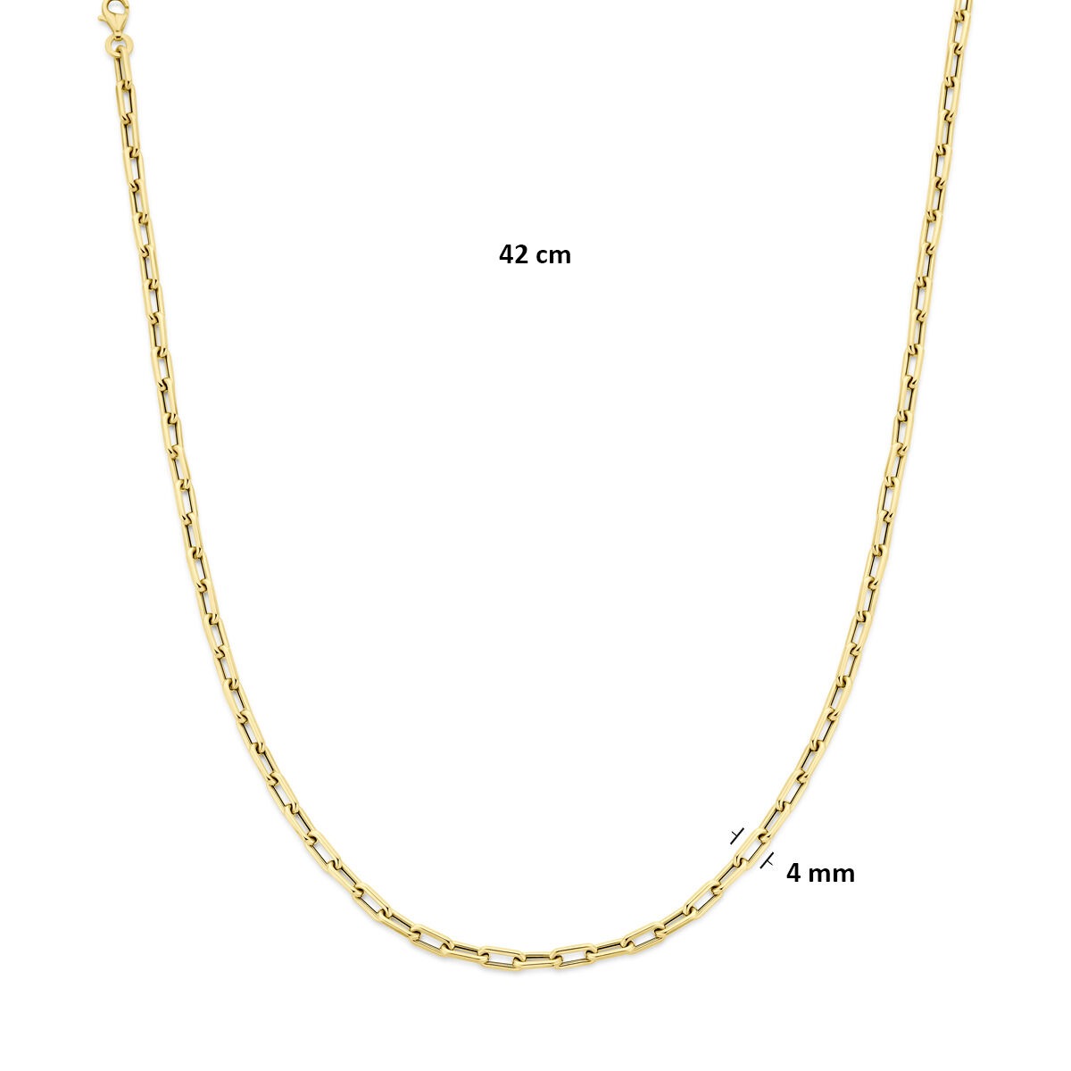 Collana ad ancora in oro giallo 14k