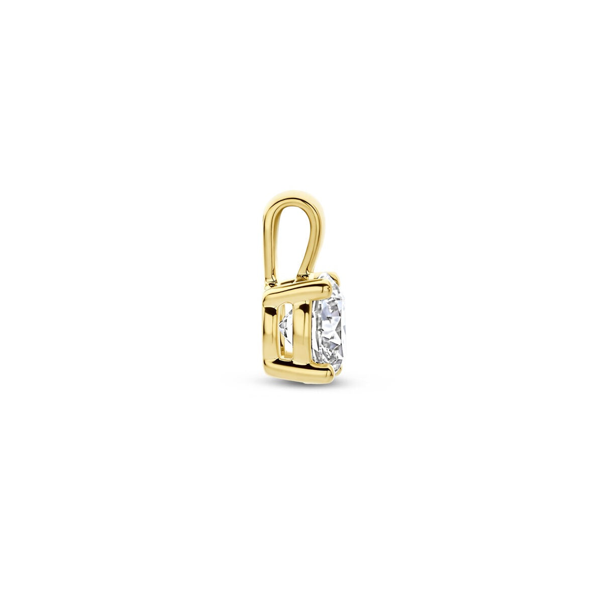 Ciondolo in oro con diamante lab grown – oro giallo 14k taglio brillante