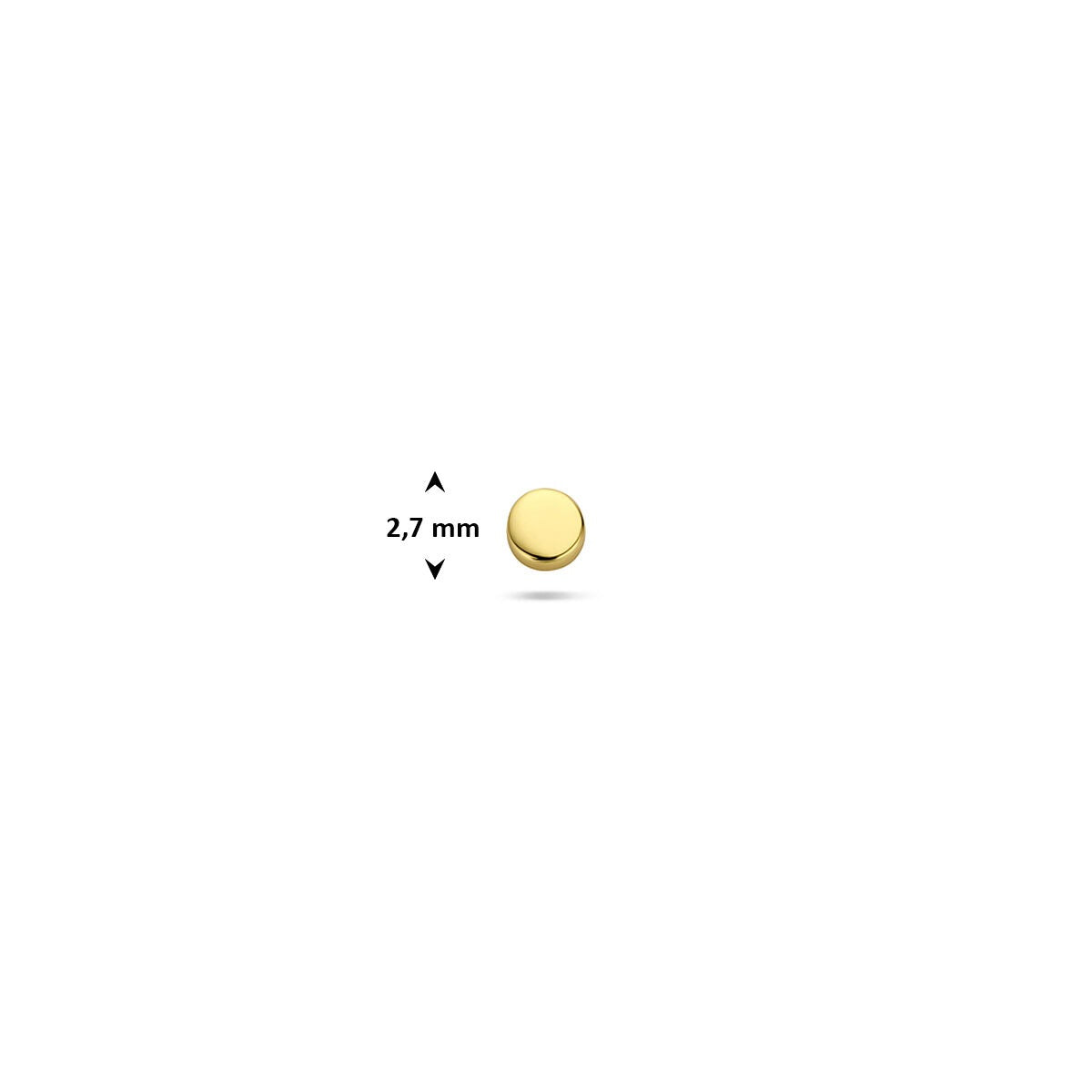 Piercing flat back in argento placcato di forma rotonda