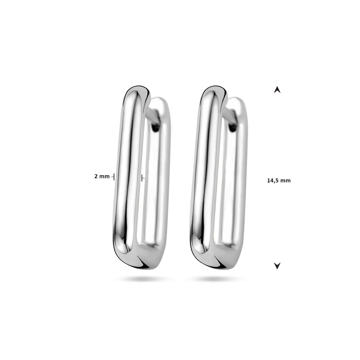 Orecchini a cerchio in argento – argento 925 rodiato