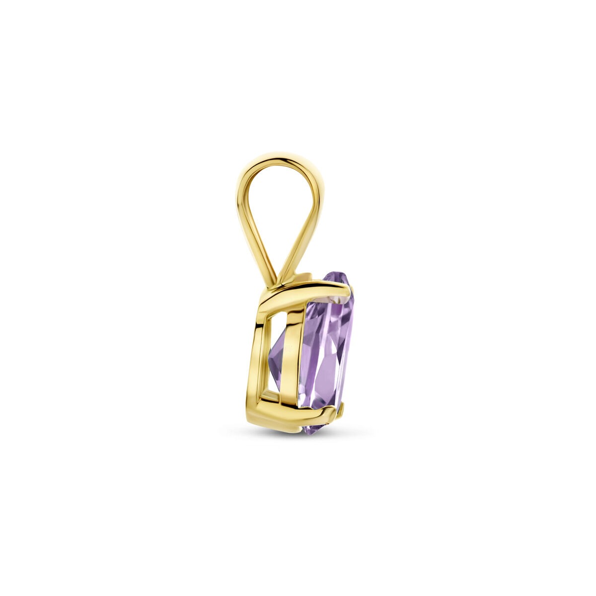 Ciondolo in Oro Giallo 14k con Ametista