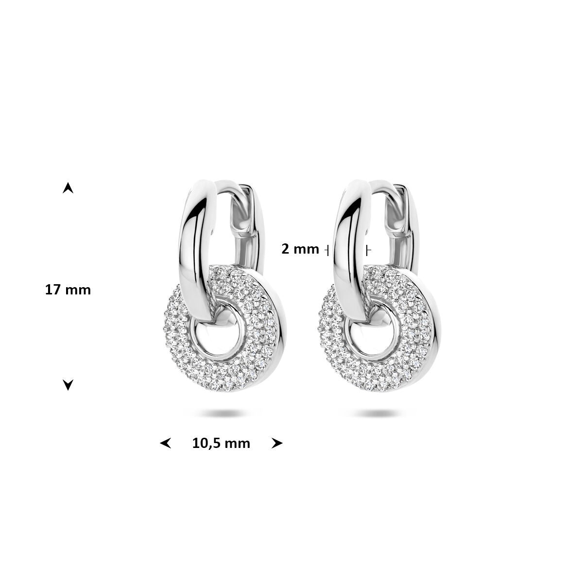 Cerchietti in argento con zirconi rodiati