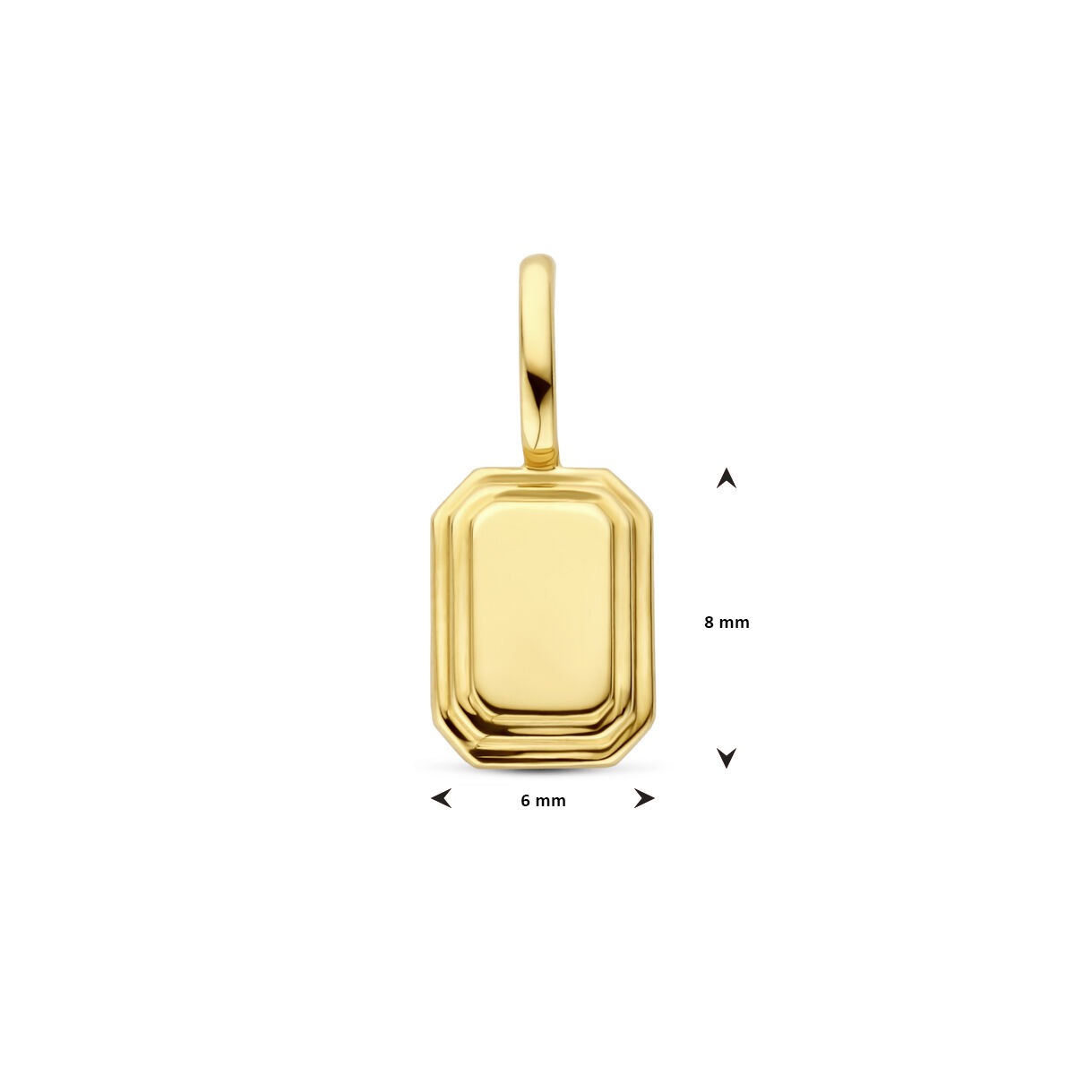 Ciondolo da incidere in oro giallo 14k – elegante e personale in formato miniatura