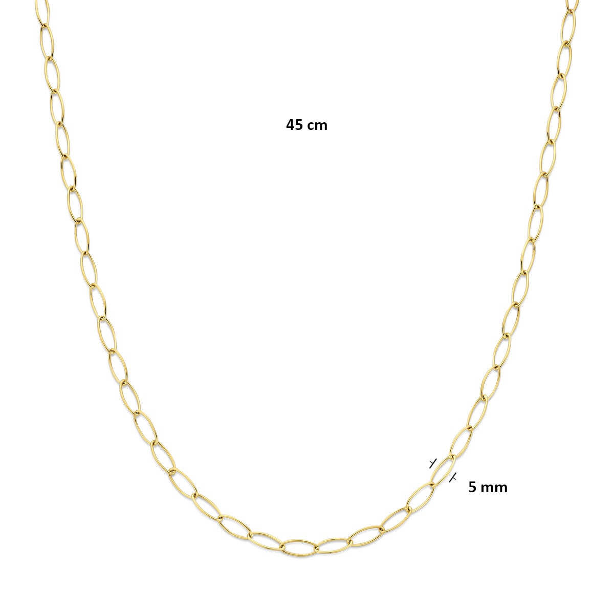 Collana a Maglie in Oro Giallo 14k Ancora