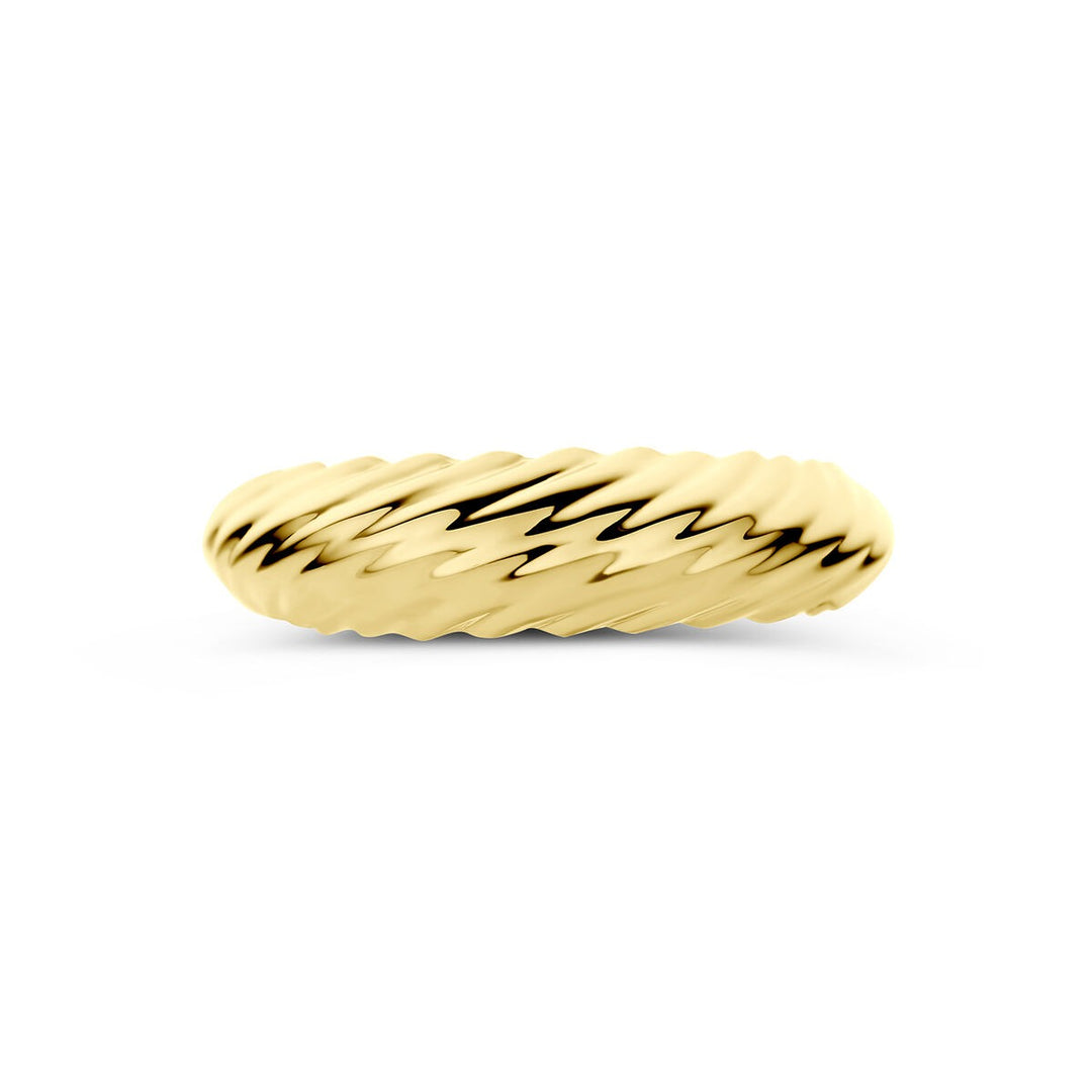14k Geelgouden gedraaide ring 5,5 mm