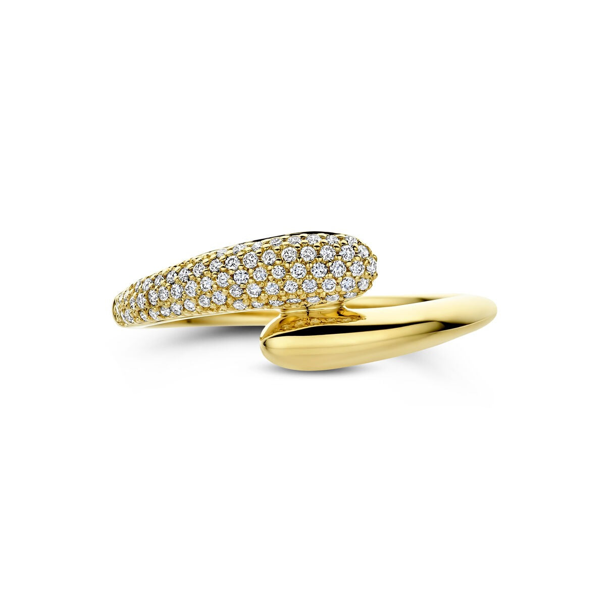 Anello in oro giallo 14k con diamante 0.15ct