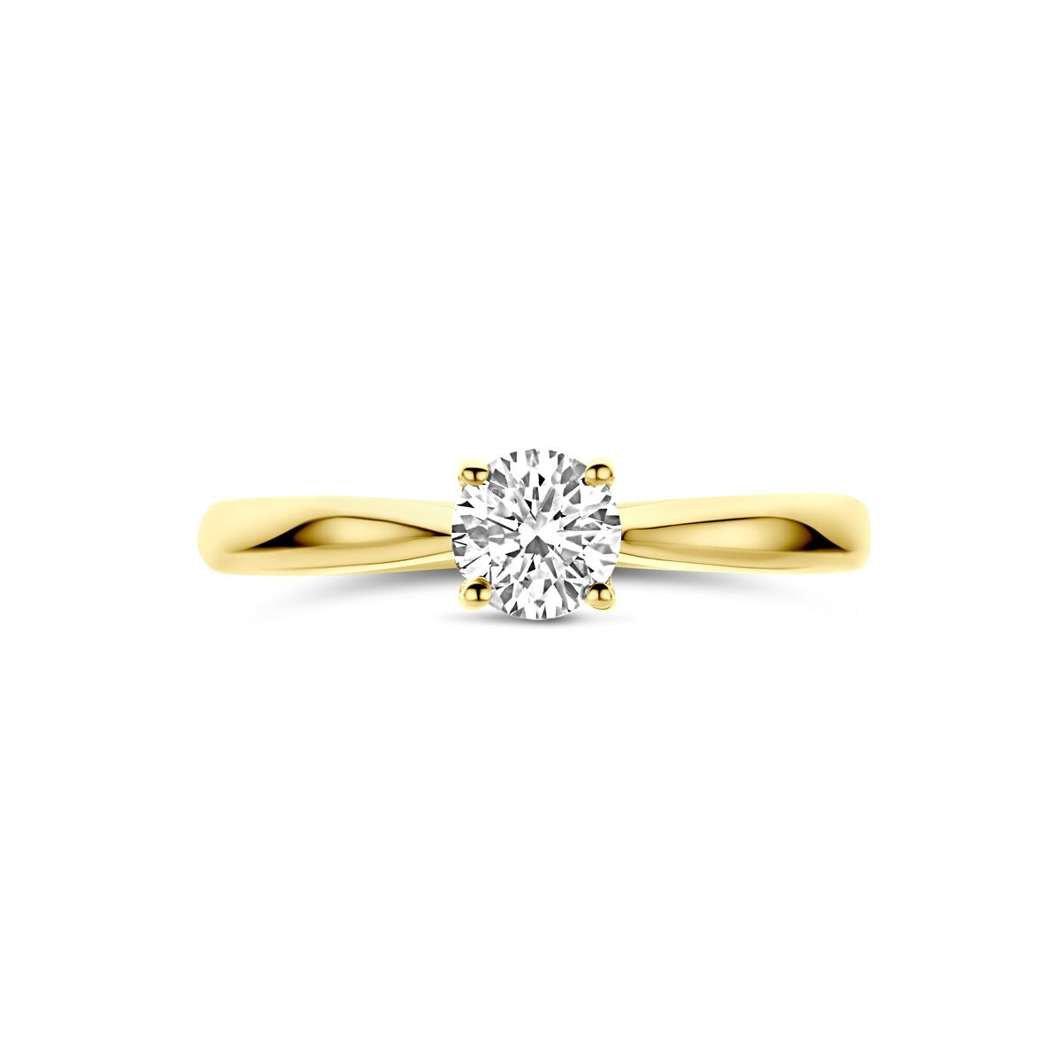Anello in oro giallo 14k con diamante lab grown da 0.50ct