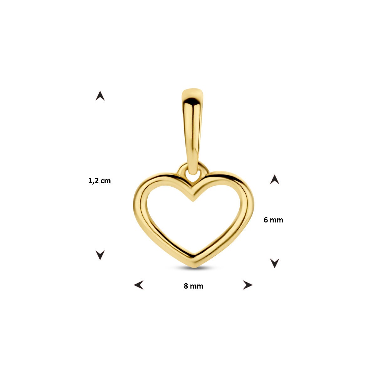 Ciondolo in oro 9k a cuore – Collana con cuoricino