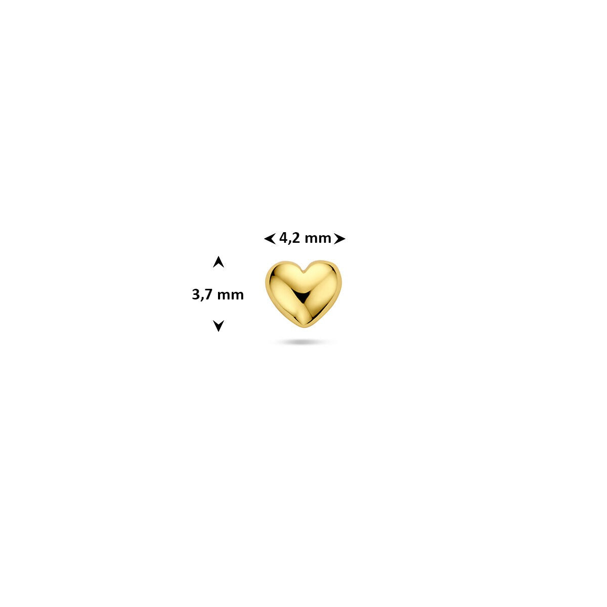 Piercing flat back a fiocco in argento dorato – argento 925