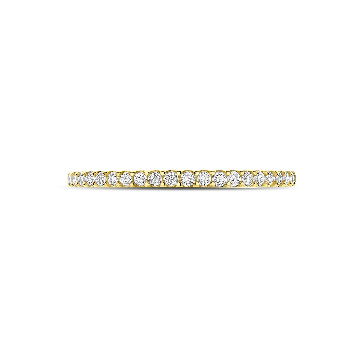 Anello in oro giallo 14k con diamante lab grown da 0,15ct
