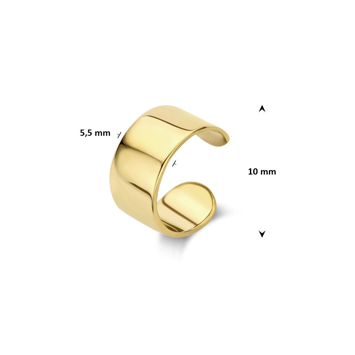 Ear Cuff in Oro Giallo 14k