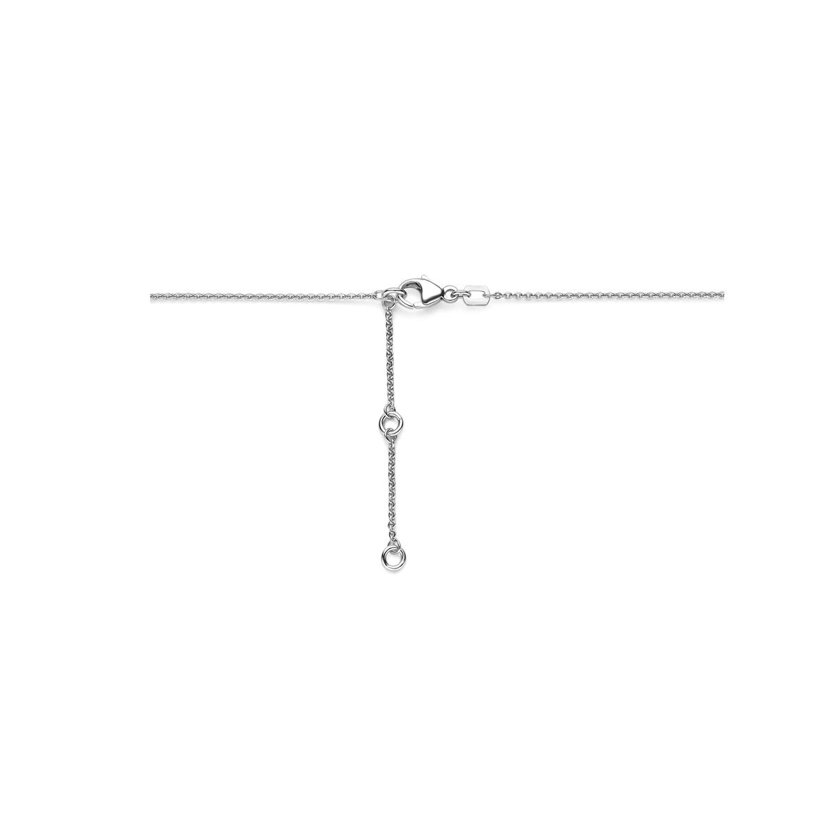 Collier in argento con croce e zirconia – regolabile 41-45 cm