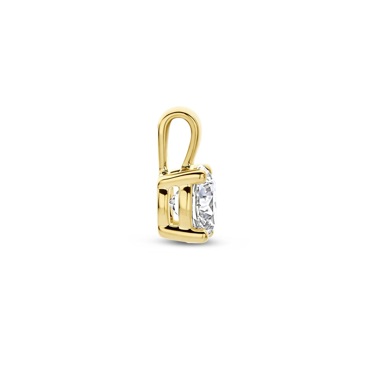 Ciondolo in oro giallo 14k con diamante lab grown – 0.25 ct taglio brillante
