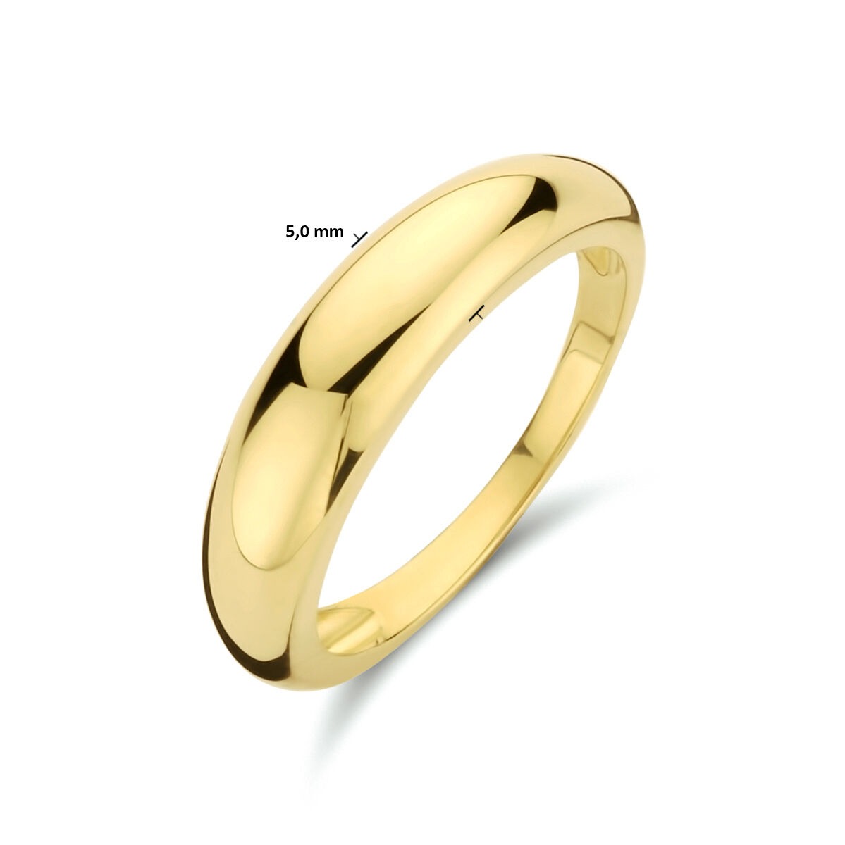 Anello da donna color oro giallo 9k – classico e deciso
