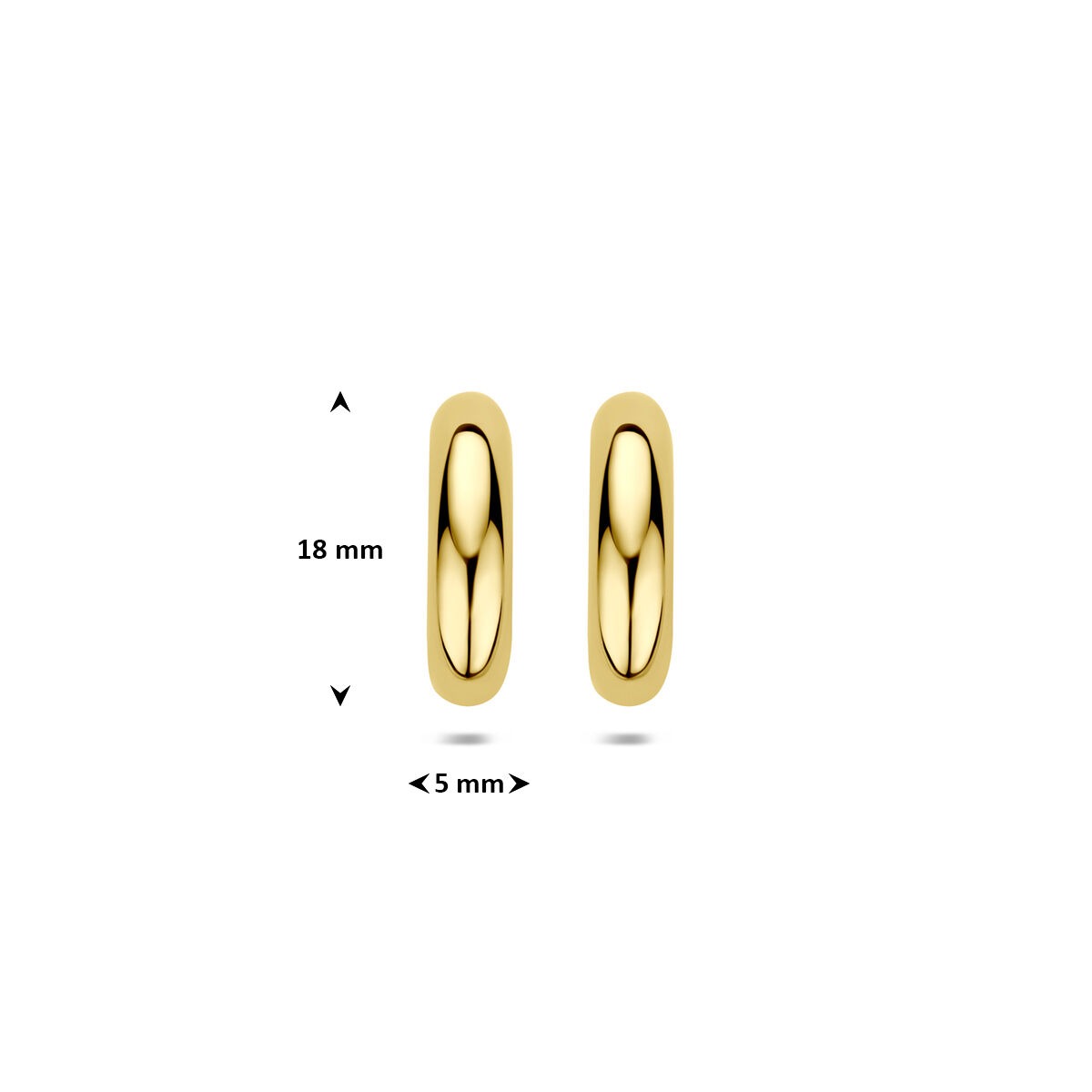 Orecchini a bottone in oro giallo 14k