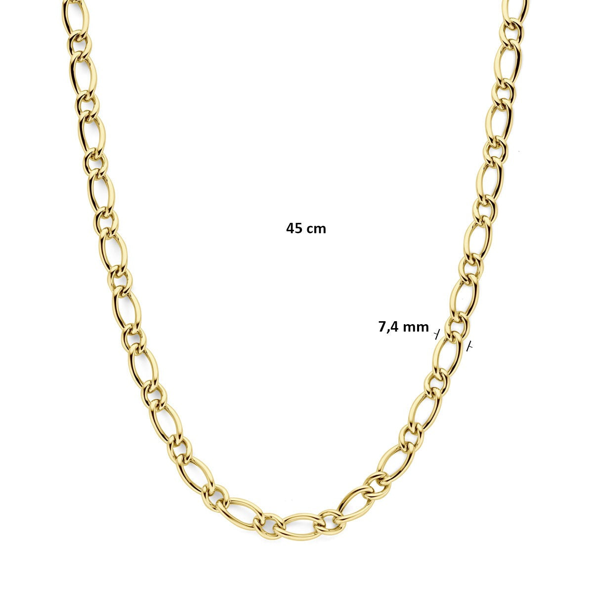 Collana ad ancora in oro giallo 14k