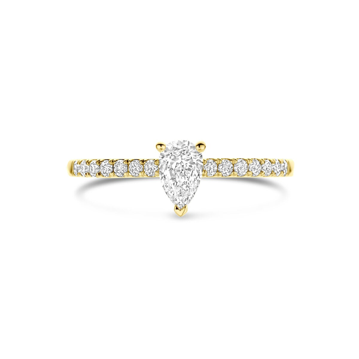 Anello in Oro 14k con Diamante Lab Grown – Taglio a Pera