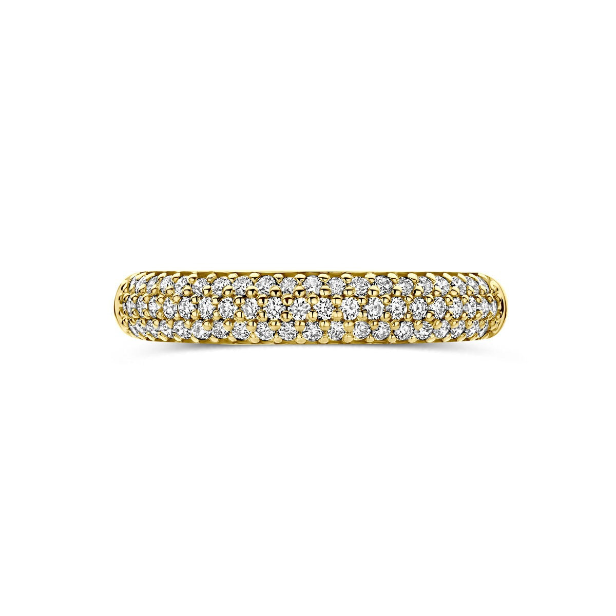 Anello in oro giallo 14k con diamante lab grown