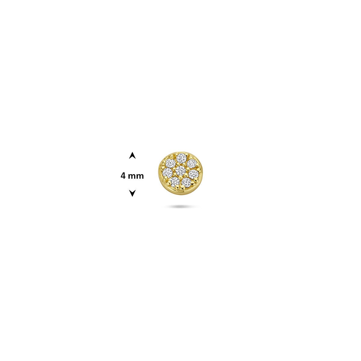 Piercing flat back in argento placcato con zirconia
