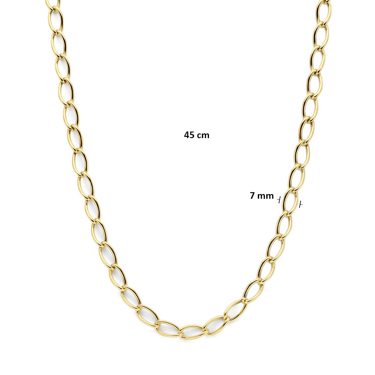 collana ad ancora in oro giallo 14k da donna