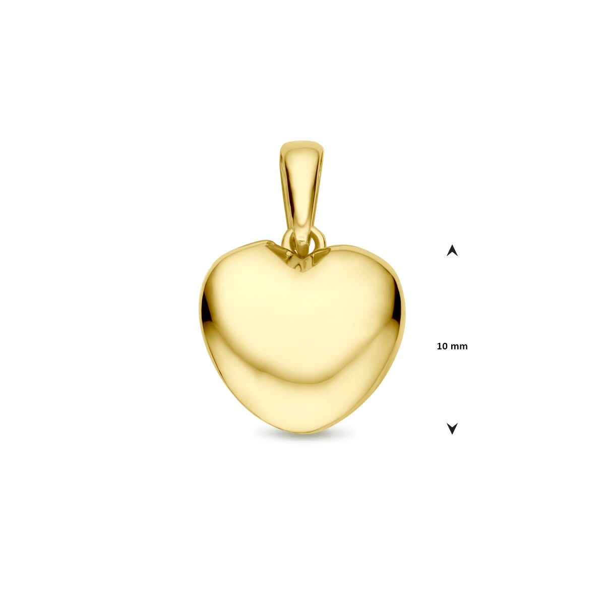 Ciondolo cuore in oro giallo 14k – simbolo di amore ed eleganza