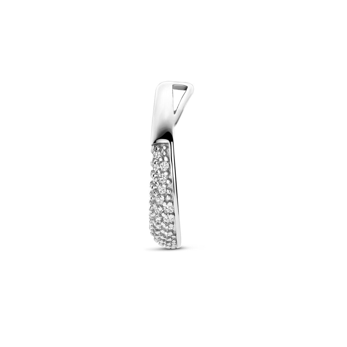 Ciondolo in argento con zircone pavé – argento 925 rodiato