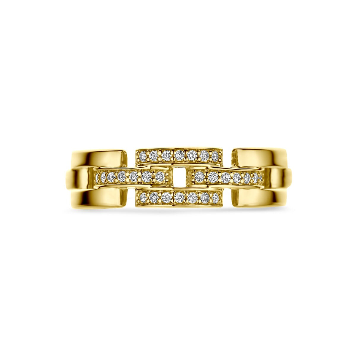 Anello in oro giallo 14k con diamante