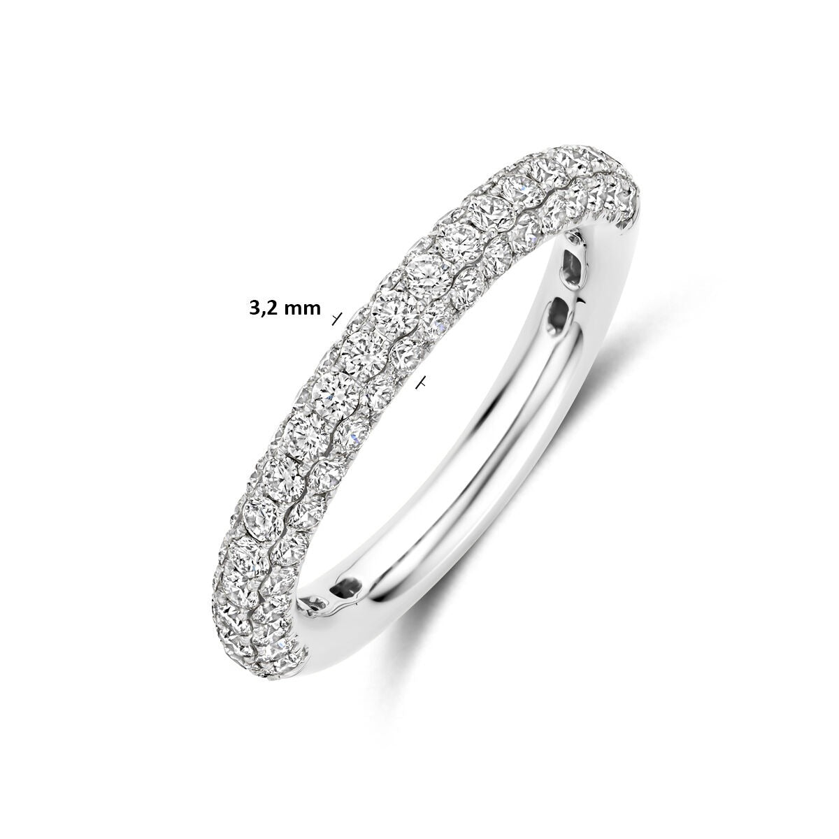 Anello in oro bianco 14k con diamante 1,24 ct