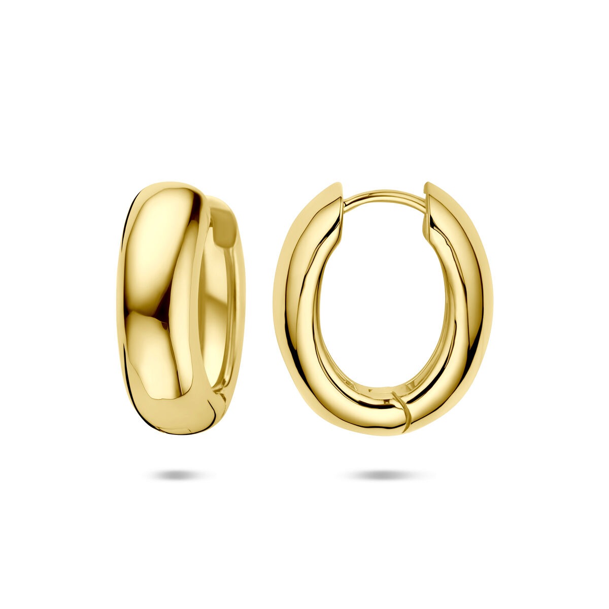 Orecchini a cerchio in argento dorato da donna – 20 x 17 mm