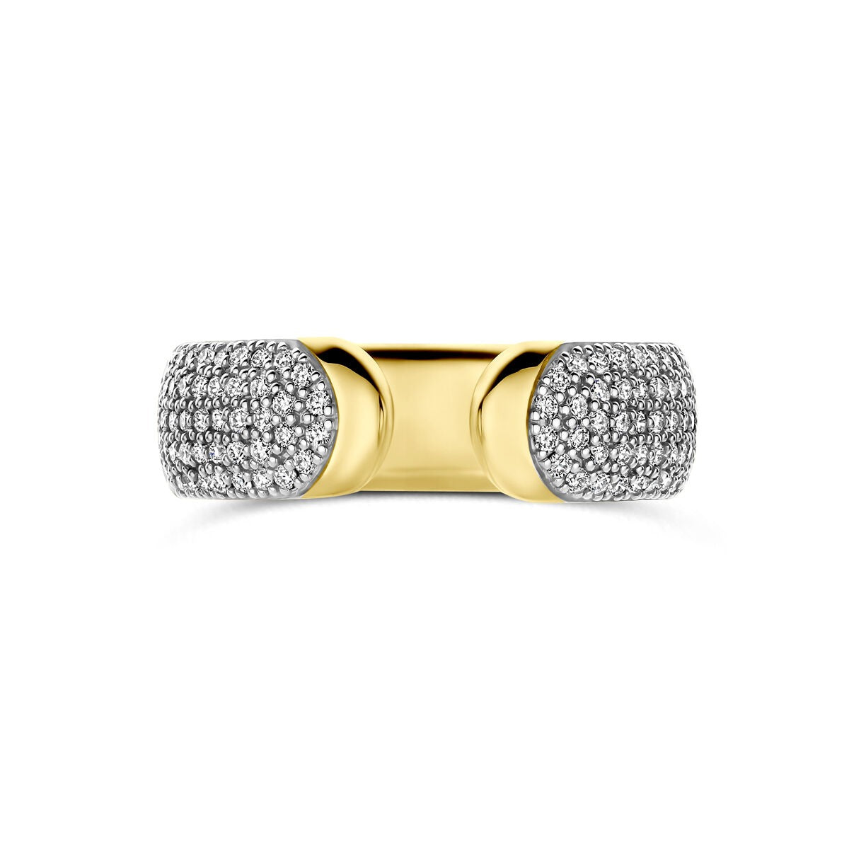 anello in oro giallo 14k con diamante