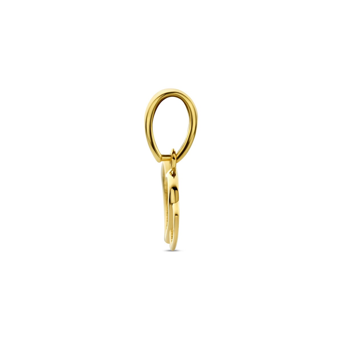 Ciondolo in oro giallo 14k con doppio cuoricino