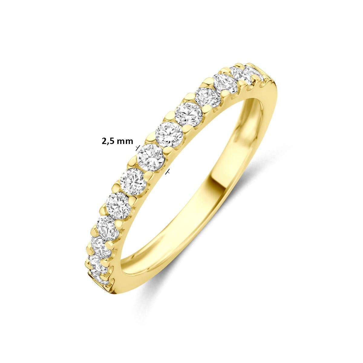 Anello in oro giallo 14k con diamante lab grown da 0,50 ct