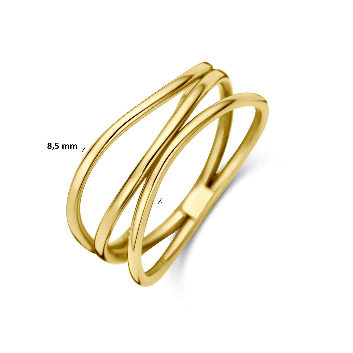 Anello in oro giallo 14k 8,5 mm da donna