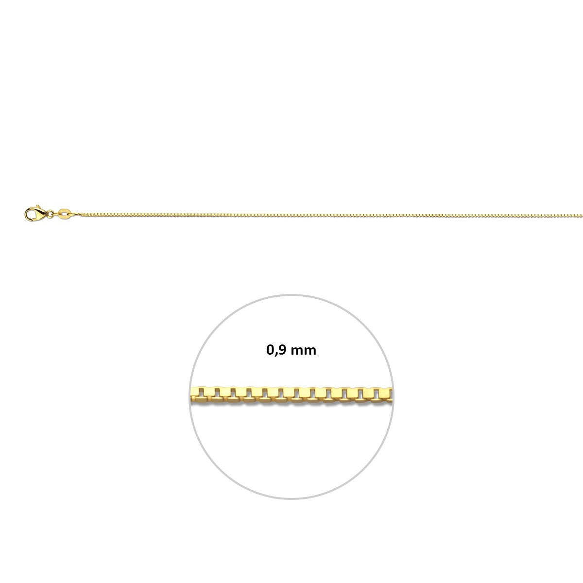 Collana veneziana in oro giallo 18k con chiusura a moschettone