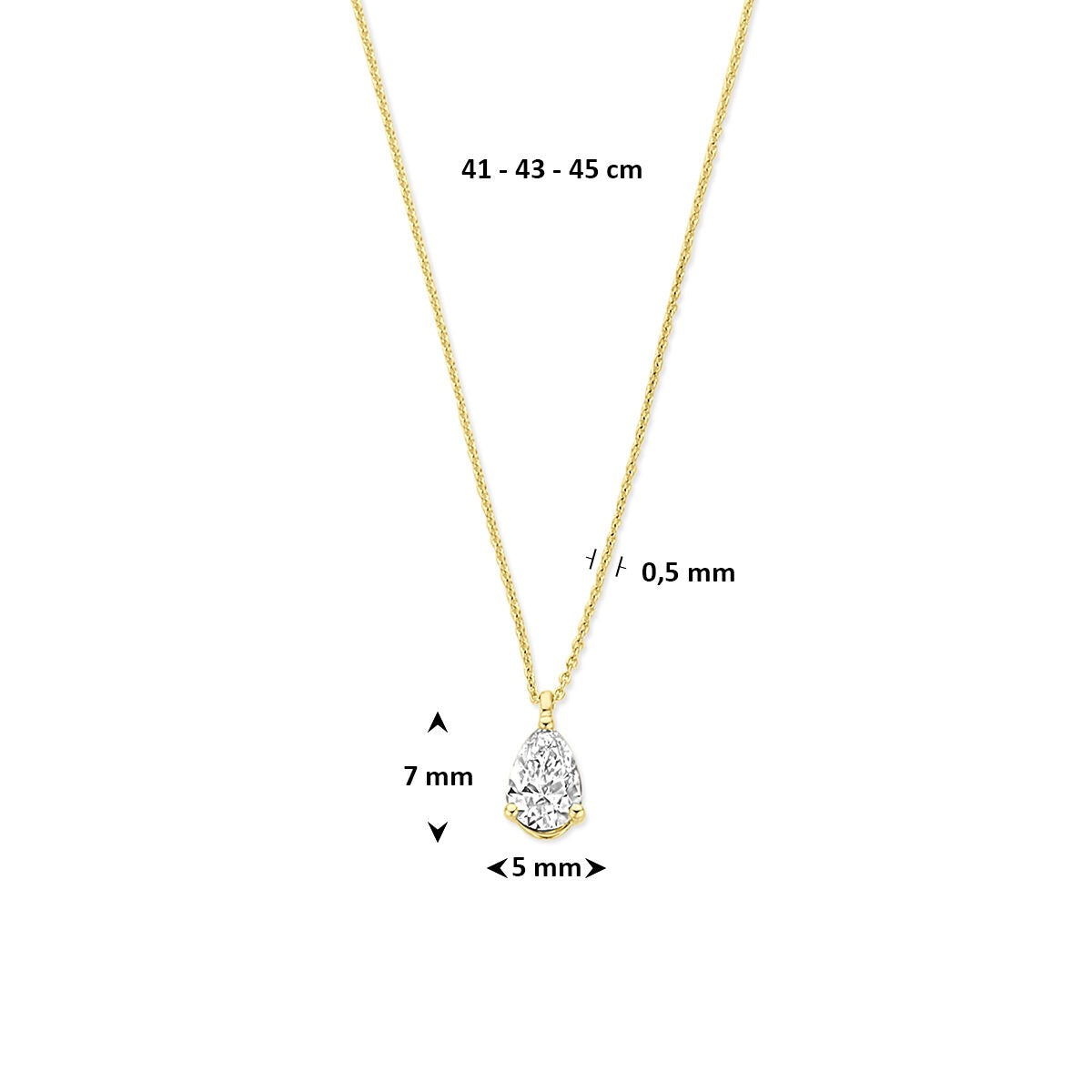 Collana in oro 14k con diamante lab grown
