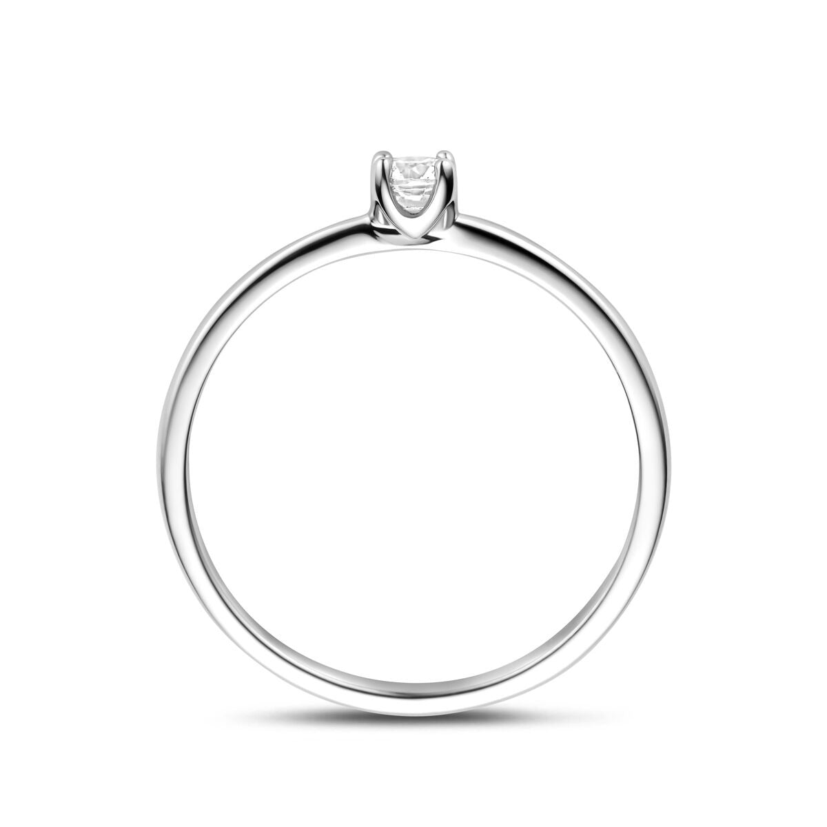 Anello da donna in argento con zirconia – argento 925 rodiato