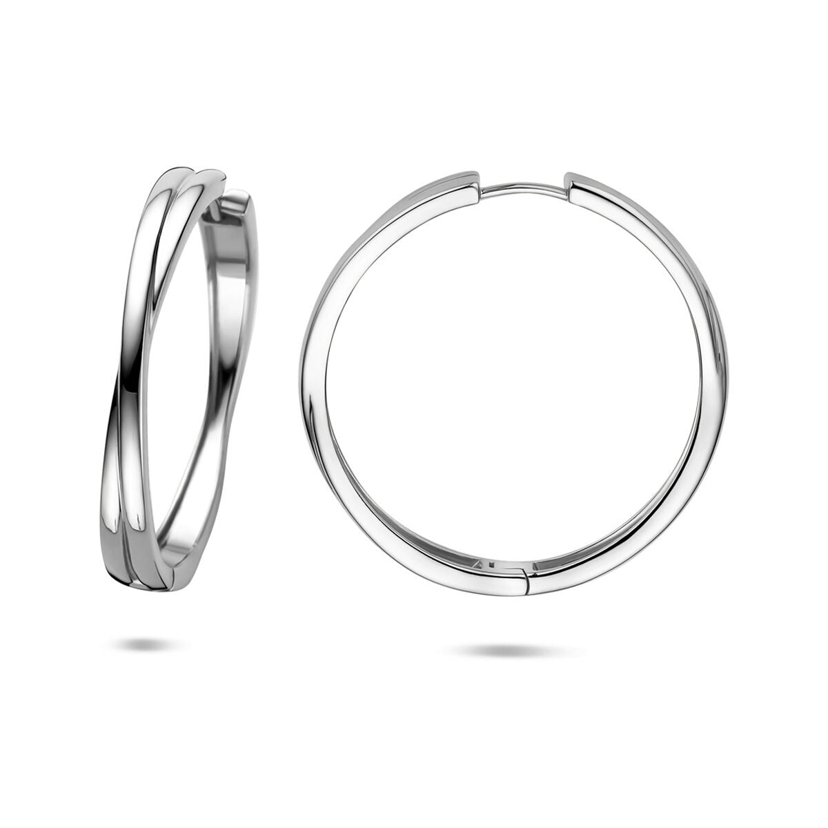 Orecchini a cerchio in argento da donna – 40 x 5 mm