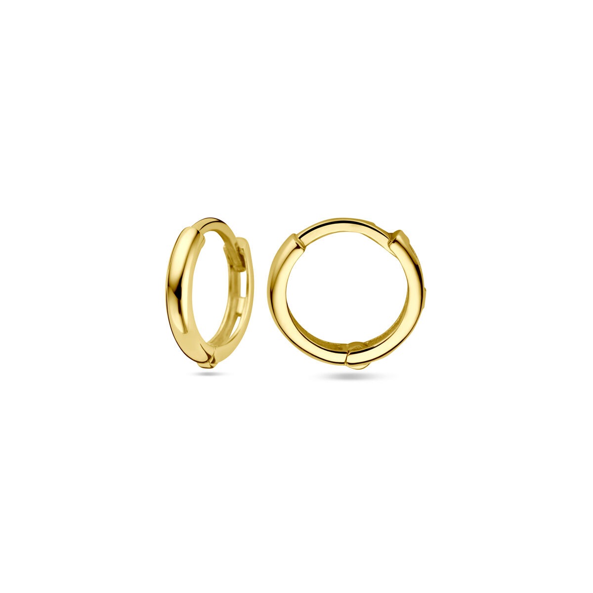 Orecchini a cerchio a scatto color oro giallo – 9k