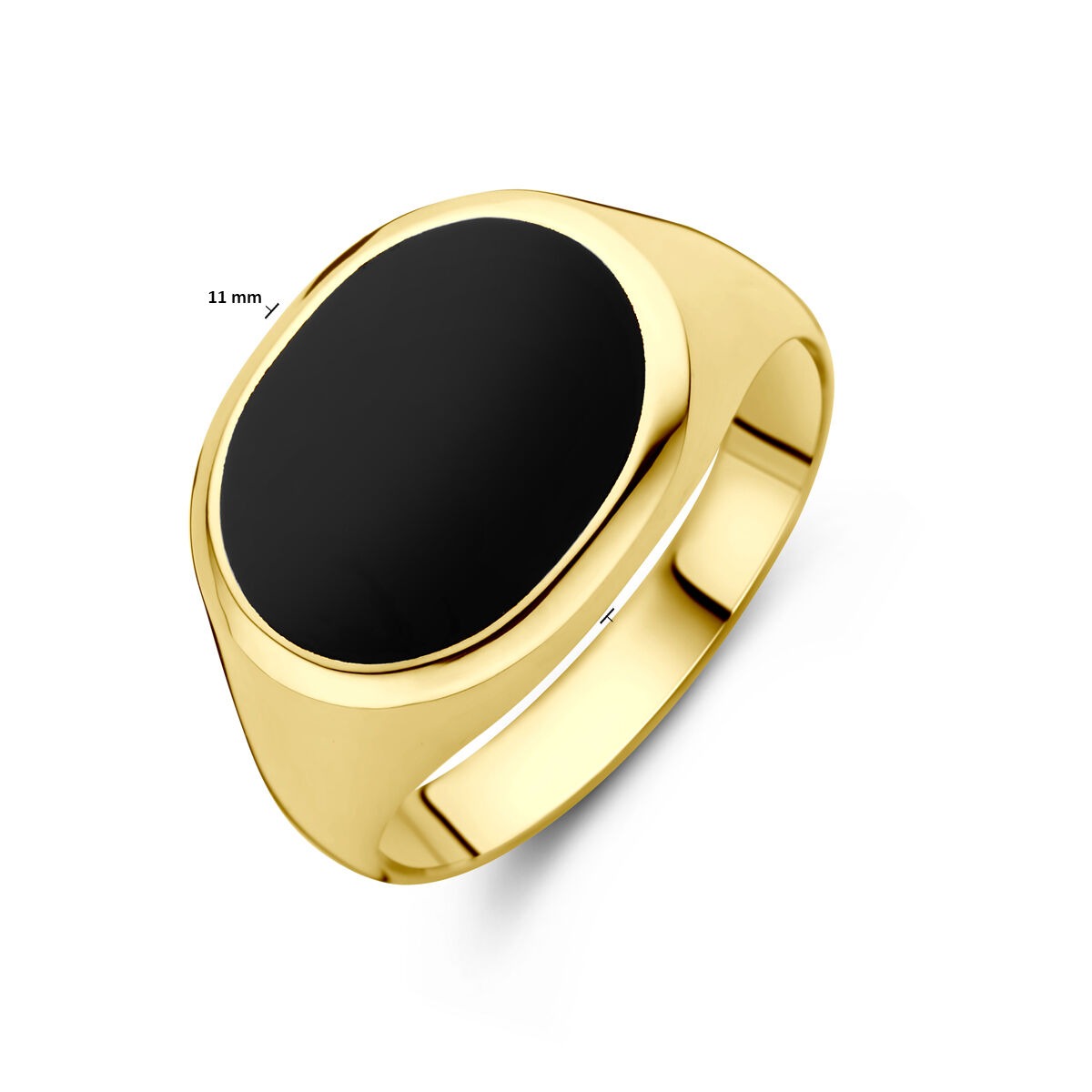 Anello in oro giallo 14k con onice