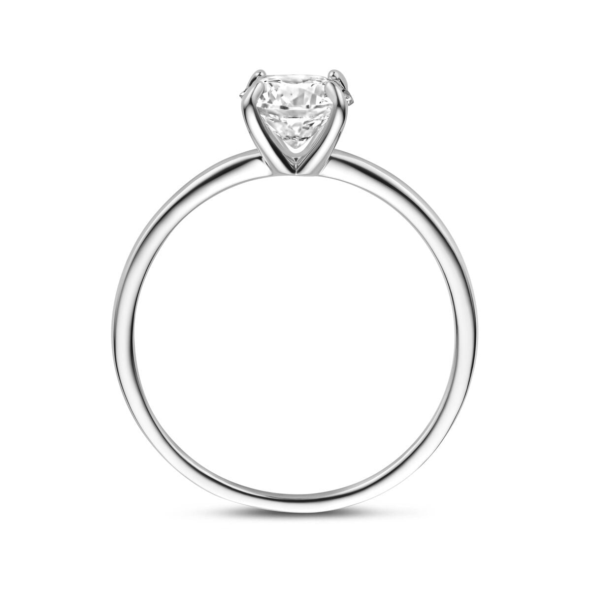 Anello in argento con zirconia – argento 925 rodiato