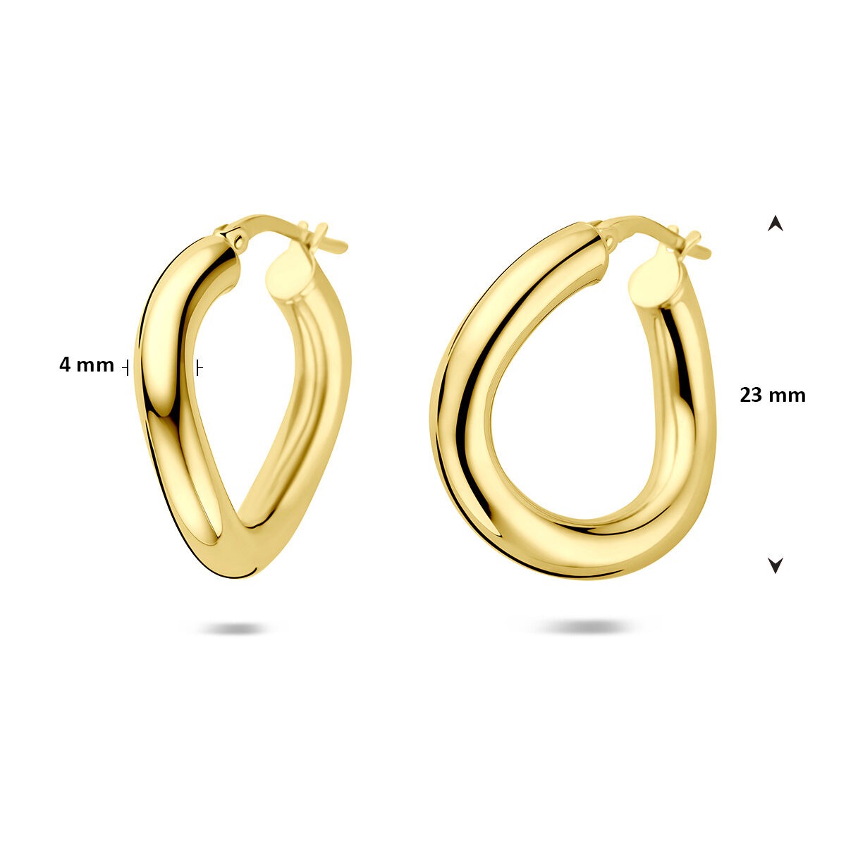 Orecchini a cerchio in argento dorato da donna – 23 mm