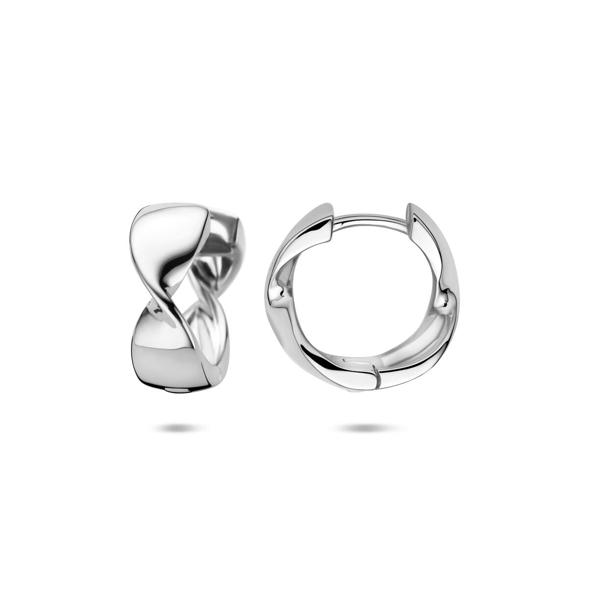 Orecchini a scatto in argento da donna – 15 x 6 mm