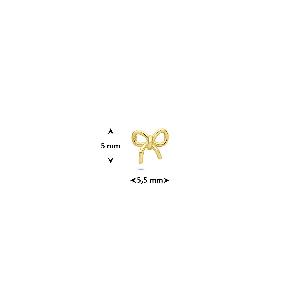 Piercing in oro 9k a forma di fiocco