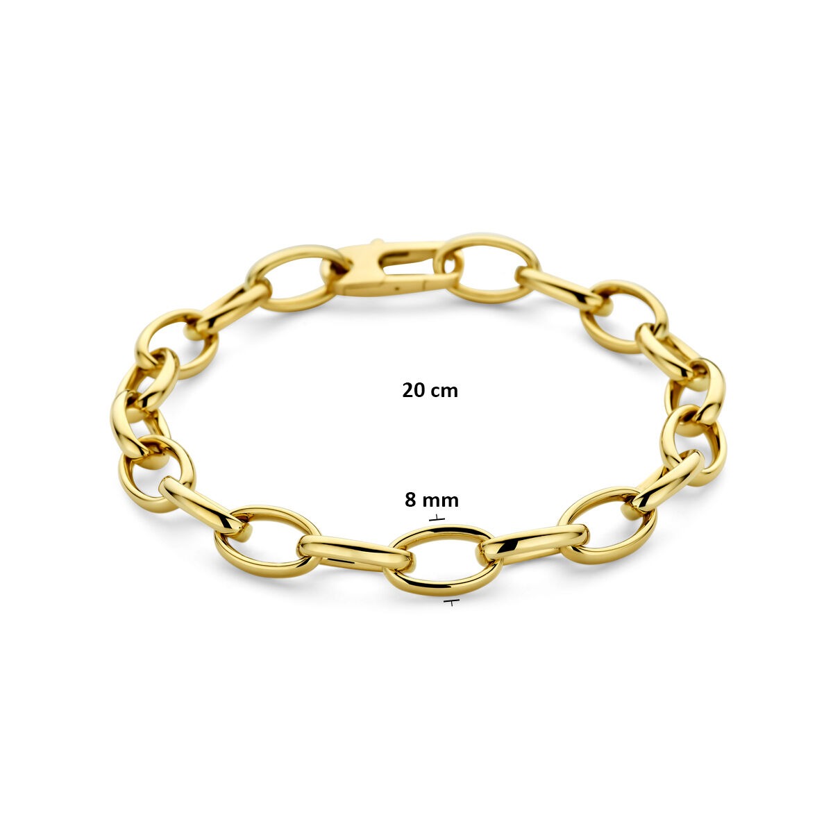 Bracciale da donna in oro – maglia ad ancora 14k 8 mm