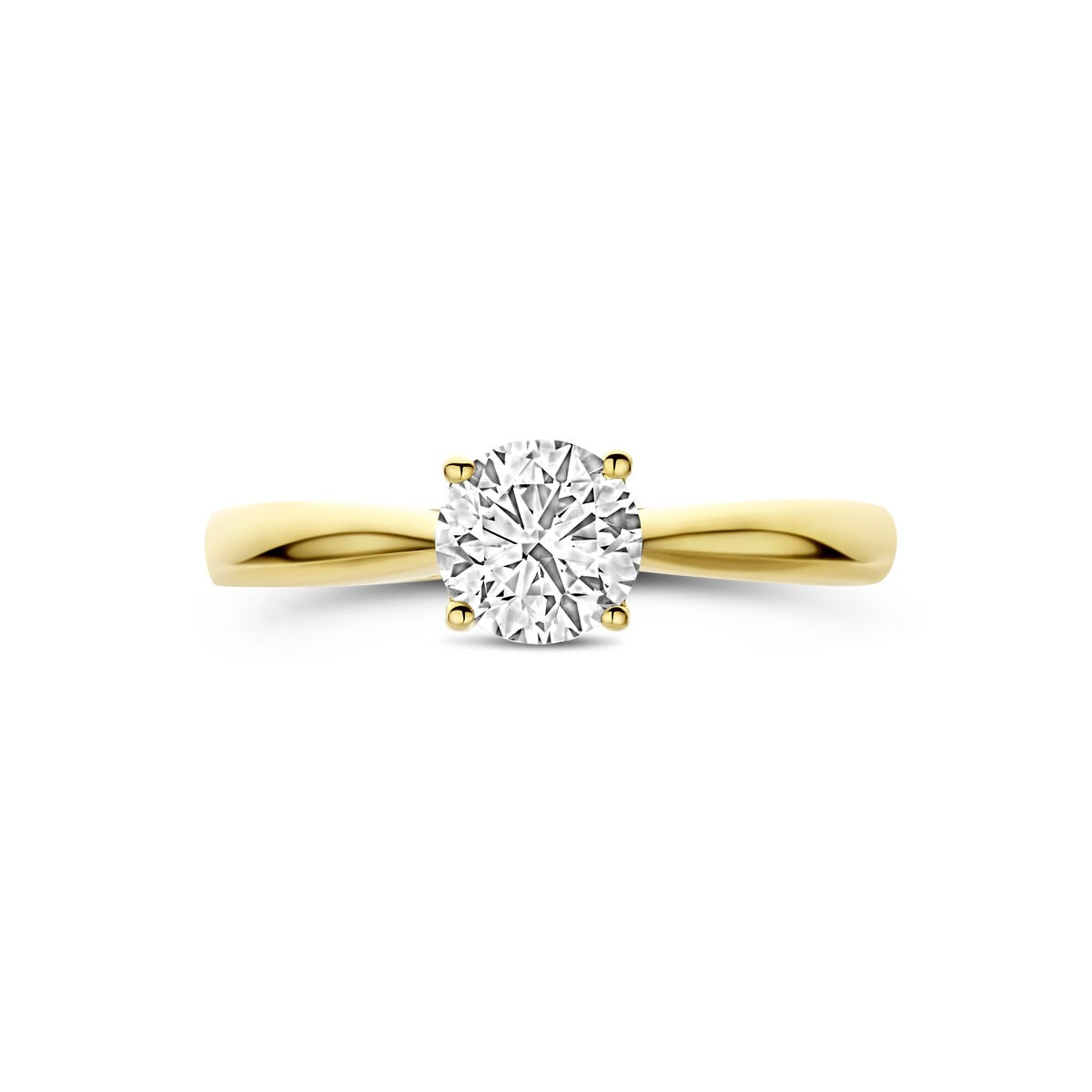 Anello in oro giallo 14k con diamante lab grown 0.75ct