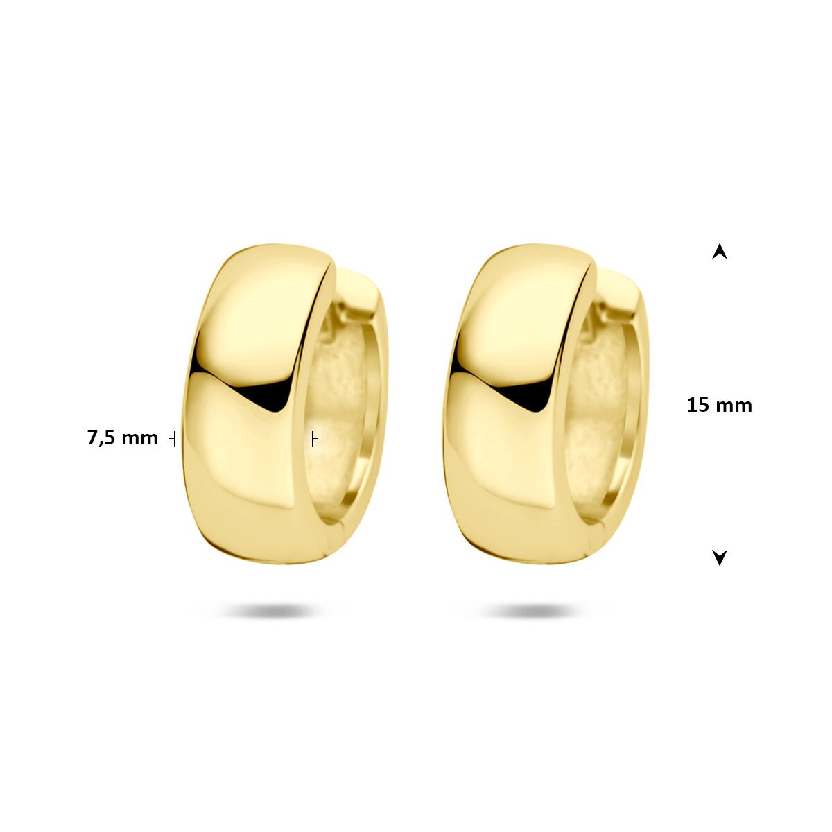 Orecchini a cerchio in argento 925 placcato oro
